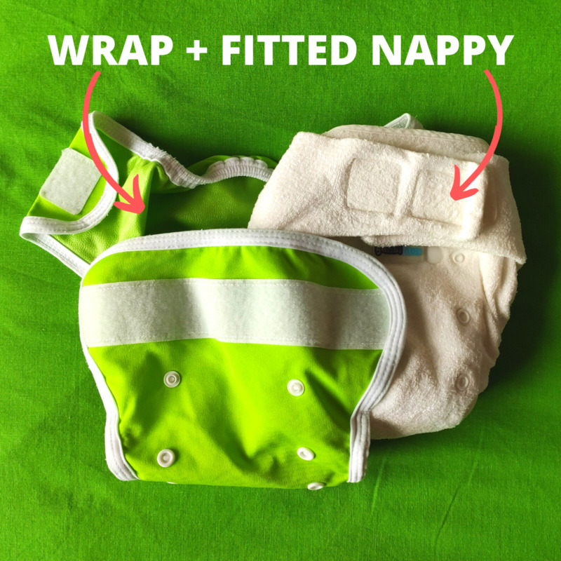 Reusable nappy Wrap+Fitted